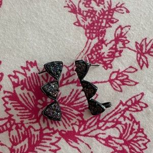 Kendra Scott Black iridescent Cuff Earrings